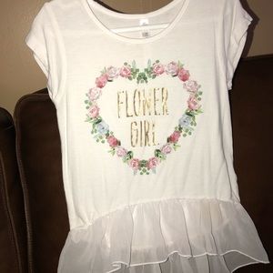 Kids Flower Girl shirt from David’s Bridal sz 4/6
